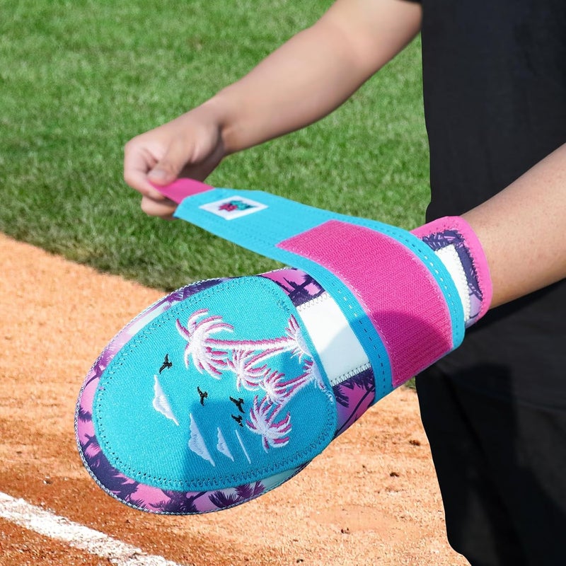Big Crazy Sliding Mitt, Baseball Softball Sliding Glove for Youth Kid, Hand Protection for Left & Right Hands, Flexible Breathable Durable, Funny Design Ice Cream, Joker Smile, Coconut Tree - Image 5